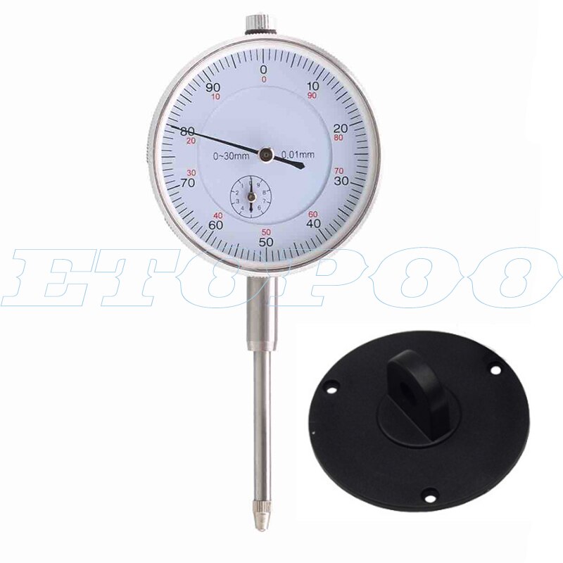 Dial Indicator 0-30Mm 2Mm 10Mm 0.01Mm Met Lug Dial Gauge Micrometer Remklauw tafel Van Meetinstrumenten