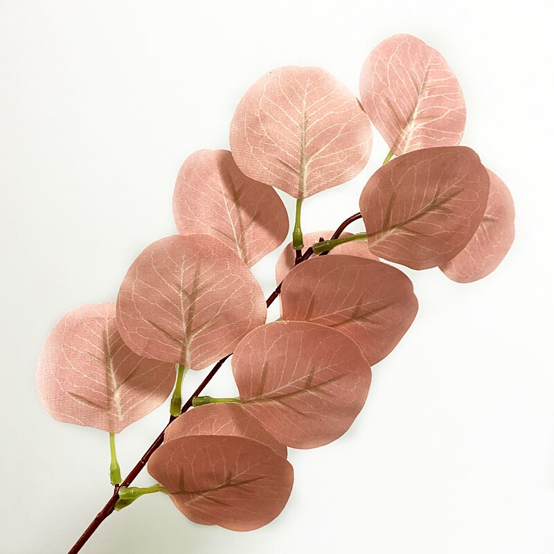 1 pçs folhas de eucalipto artificial hastes ramos eucalipto plantas artificiais para buquês de flores decoração do feriado do casamento vegetação: xdks-270