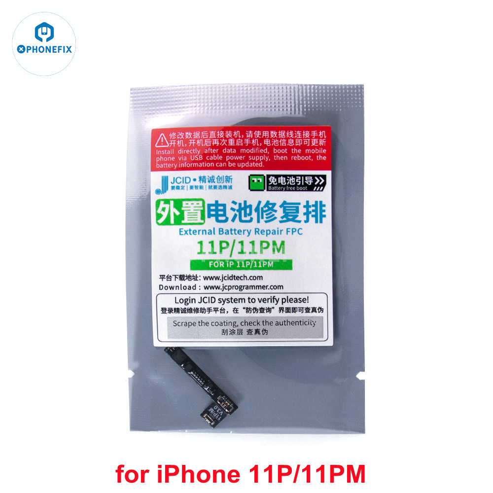 JCID JC reparación de batería Original Flex para iPhone 11 12 13 14 15 16PM quitar advertencia batería etiqueta externa reparación de repuesto flexible: RUBY