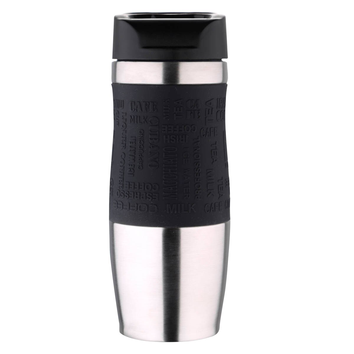 Bergner – thermos de voyage en acier inoxydable, double paroi, bouton d&#39;ouverture et de fermeture parfait, enveloppe en silicone, prise confortable et sûre, 400ML, résistance et durabilité, bouteille, Thermo café