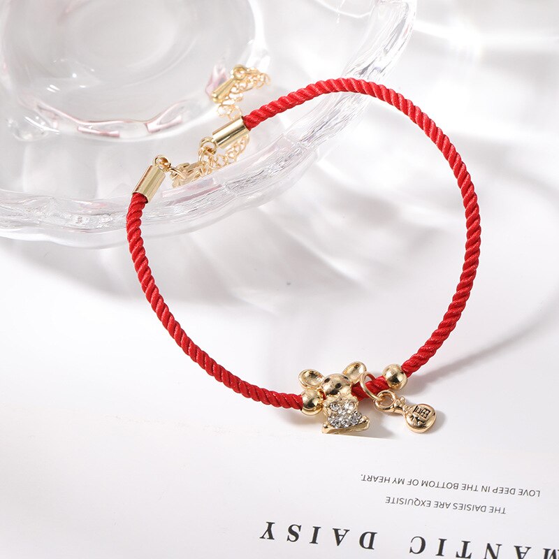 Popular Girl Bracelet Bracelet Wild Temperament Year Red Zodiac Year Of The Rat Transit Blessing Bracelet