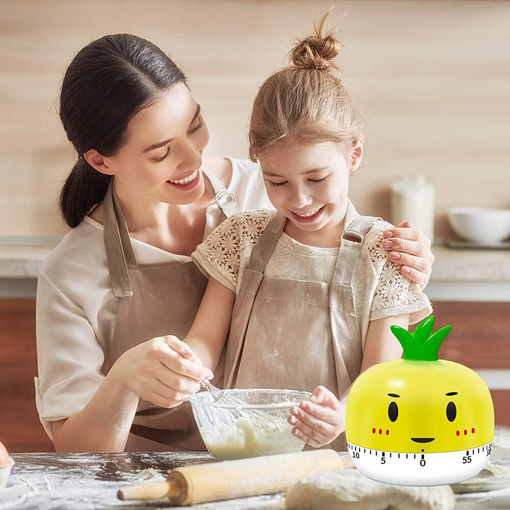 Mechanical Kitchen Timer Timing Reminder Gadgets Cooking Baking Vegetable Shape for Household Kitchen Decor