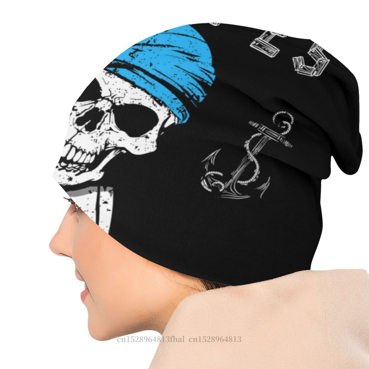 Skullies – bonnets tête de mort de pirate, chapeau fin, graphique, automne, printemps, Bonnet pour homme et femme, casquette de Ski Hip Hop