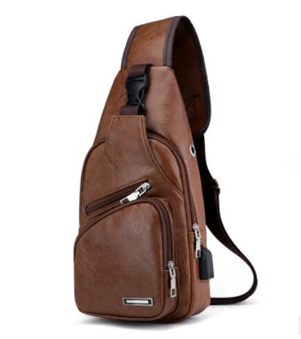 Casual Mannen Lederen Pu Tas Verticale Aktetas Schouder Messenger Bags: Light Brown