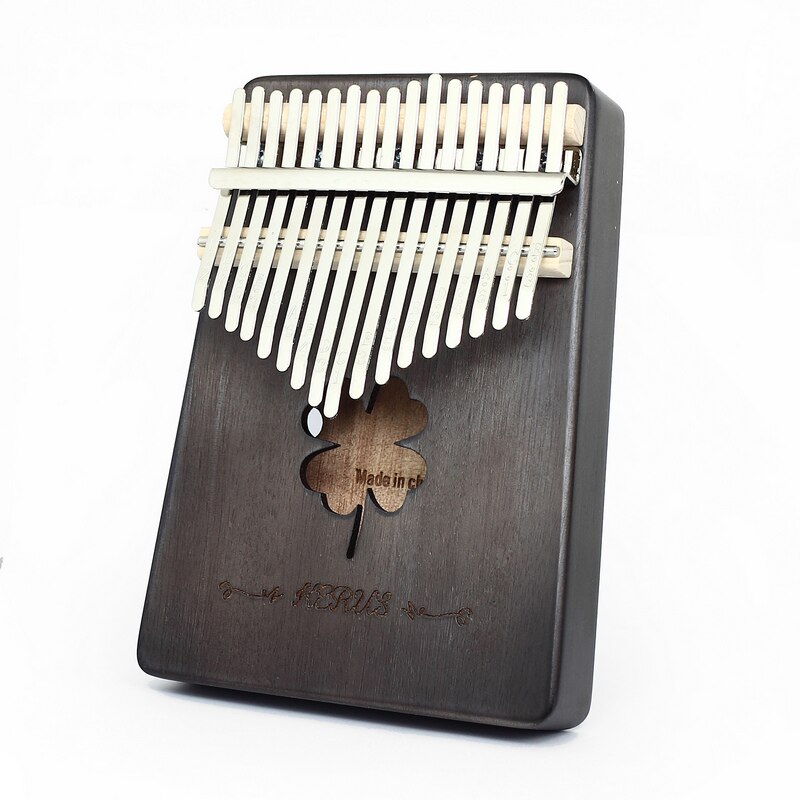 17 touches Kalimba pouce piano doigt piano débutant instrument de musique africain solide pêche coeur avec étude livre tuning marteau: WHITE