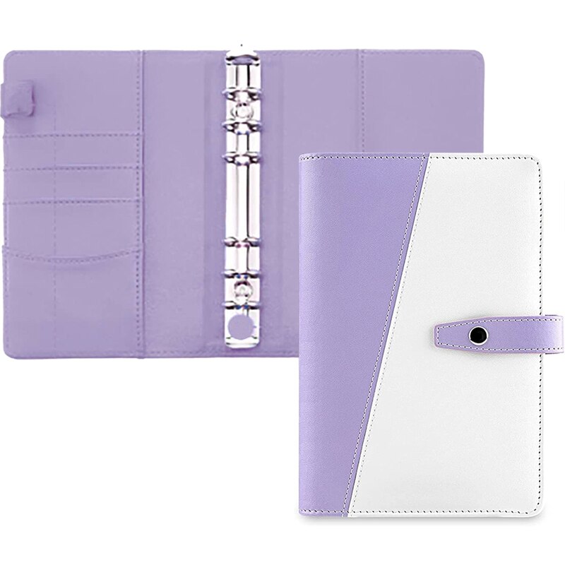Budget Binder, For A6 Filler Paper,Loose Leaf Mini Binder Cover With Unique Snap Buckle,A6 Budget Binder For Budgeting: Purple