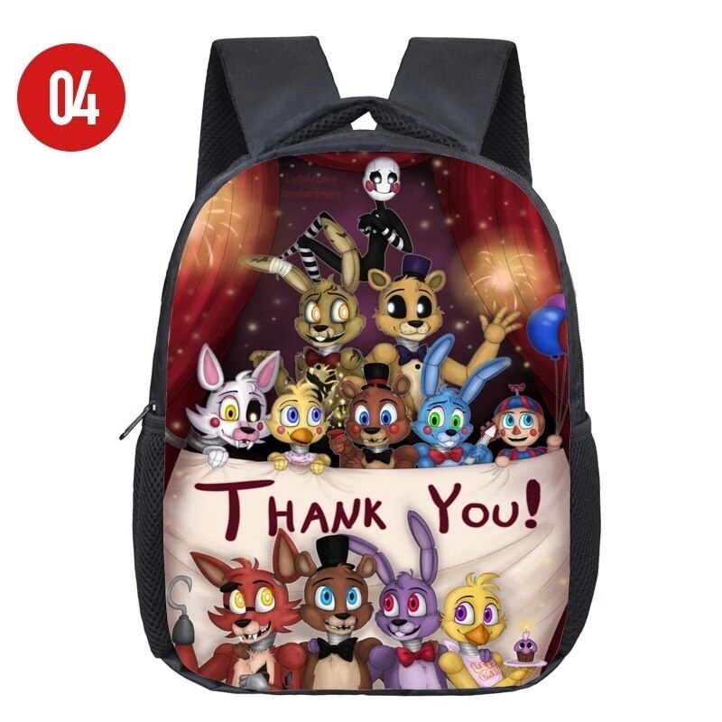 Mochilas de 12 pulgadas de cinco noches para niños pequeños de Freddy, mochilas escolares FNAF, mochilas preescolares para niños, mochila de viaje Freddy: Azul cielo