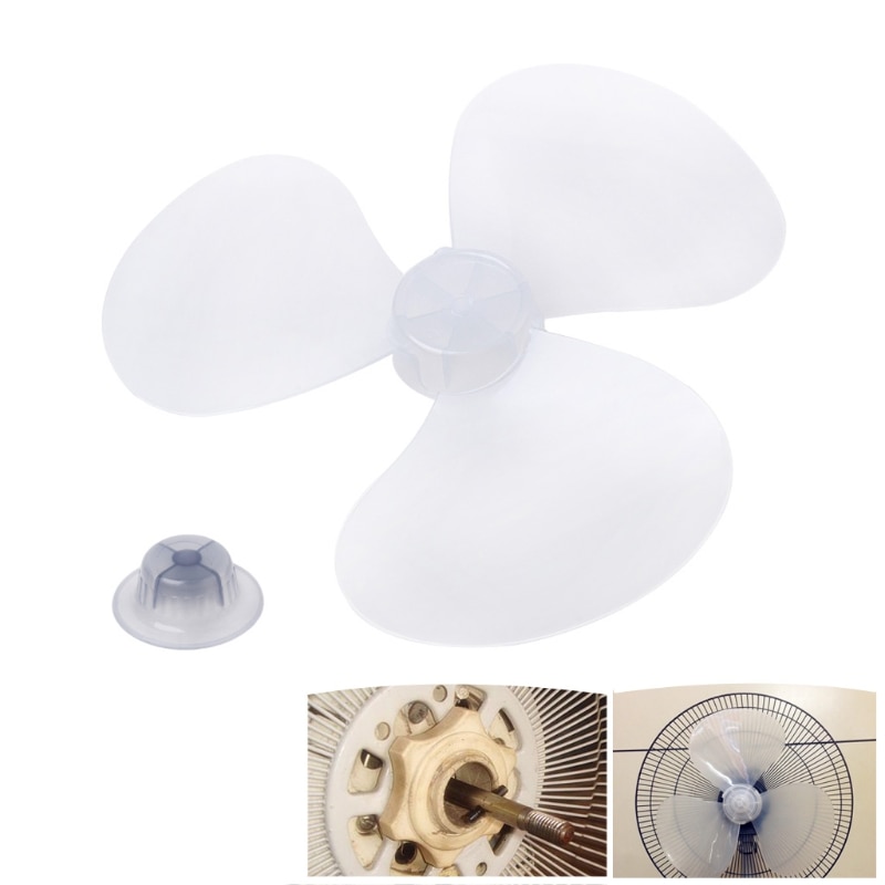 Hoja de ventilador de plástico de gran viento, 3 hojas para Midea y otros ventiladores de 16 pulgadas y 400mm