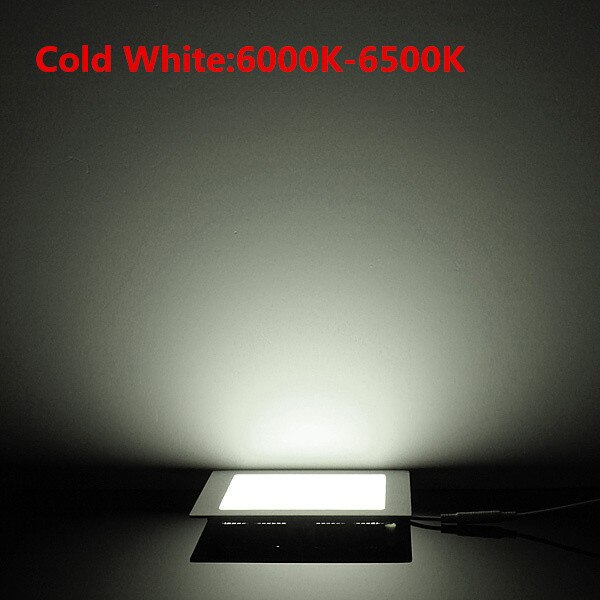Panel LED ultrafino Downlight 3W 4W 6W 9W 12W15W 25W luz empotrable de techo LED cuadrada AC85-265V Panel LED lámparas regulables: Blanco frío / 3 W