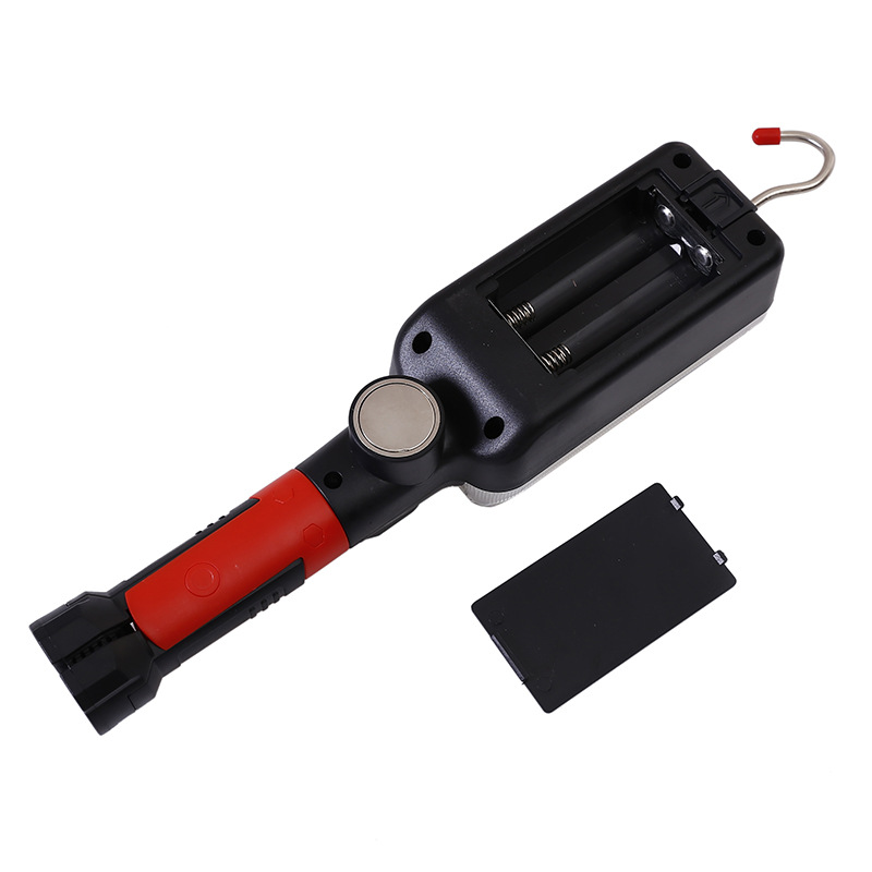 1/2/4 stk. usb genopladelig cob arbejdslampe bærbar led lommelygte 18650 justerbare vandtætte magnetiske krogklemmer campinglanterne