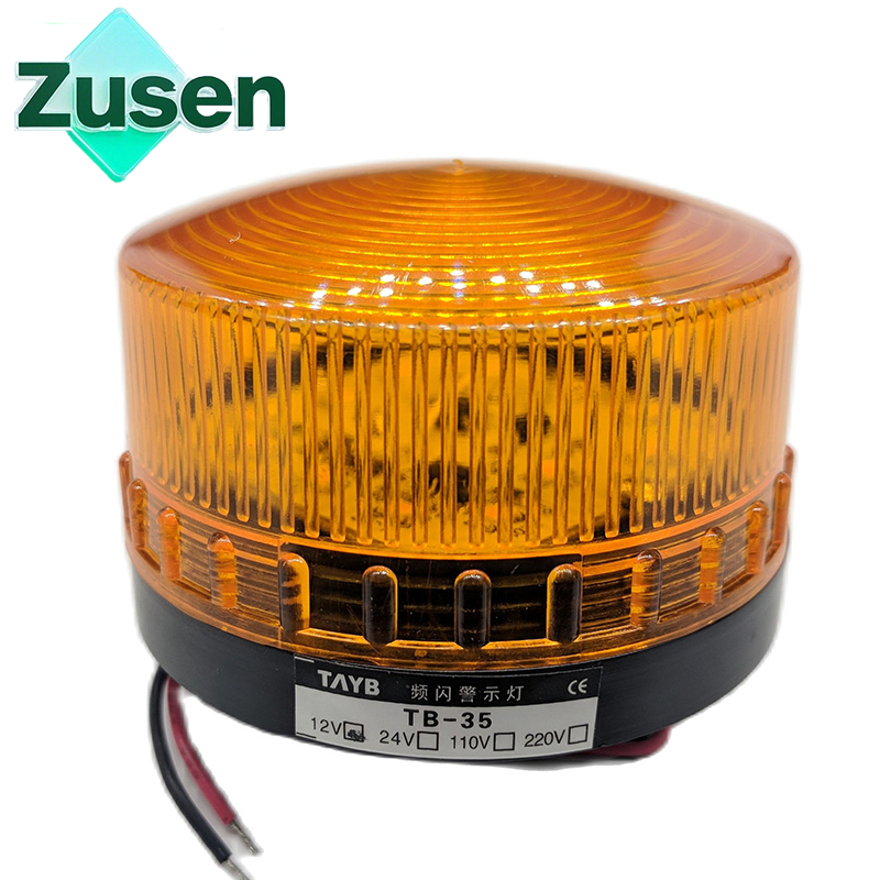 Zusen TB35-Y 12v 24v 110v 220v jaune alarme de sécurité stroboscope signal iode lumière LED lampe petite lumière clignotante
