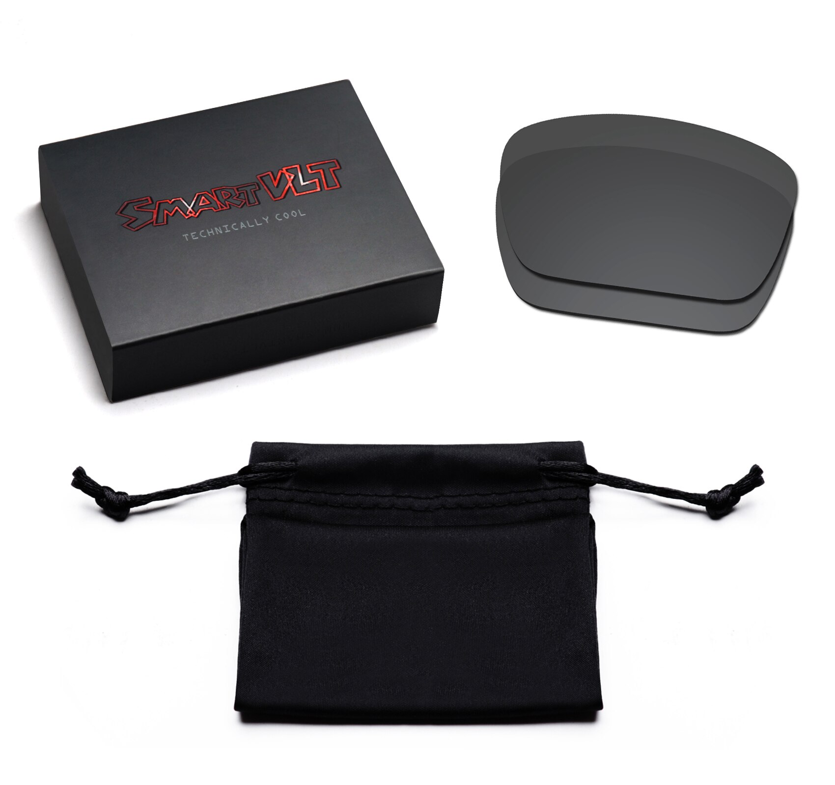 Smartvlt gepolariseerde zonnebril vervangende lenzen voor oakley fuel cell - zwart chroom