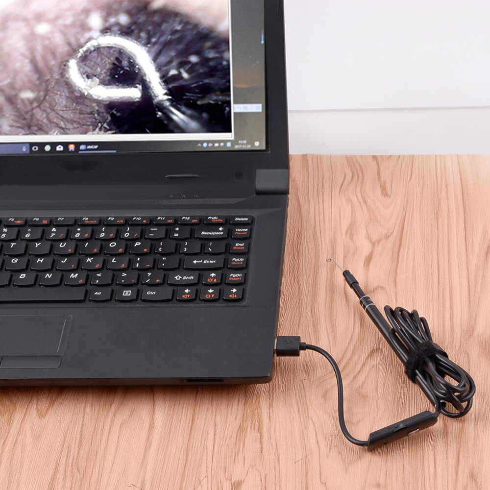 Mini Camera Endoscope USB Port Ear and Nose 5.5mm Visual Lens Endoscope Borescope DDES01 Earpick Otoscope for PC Windows