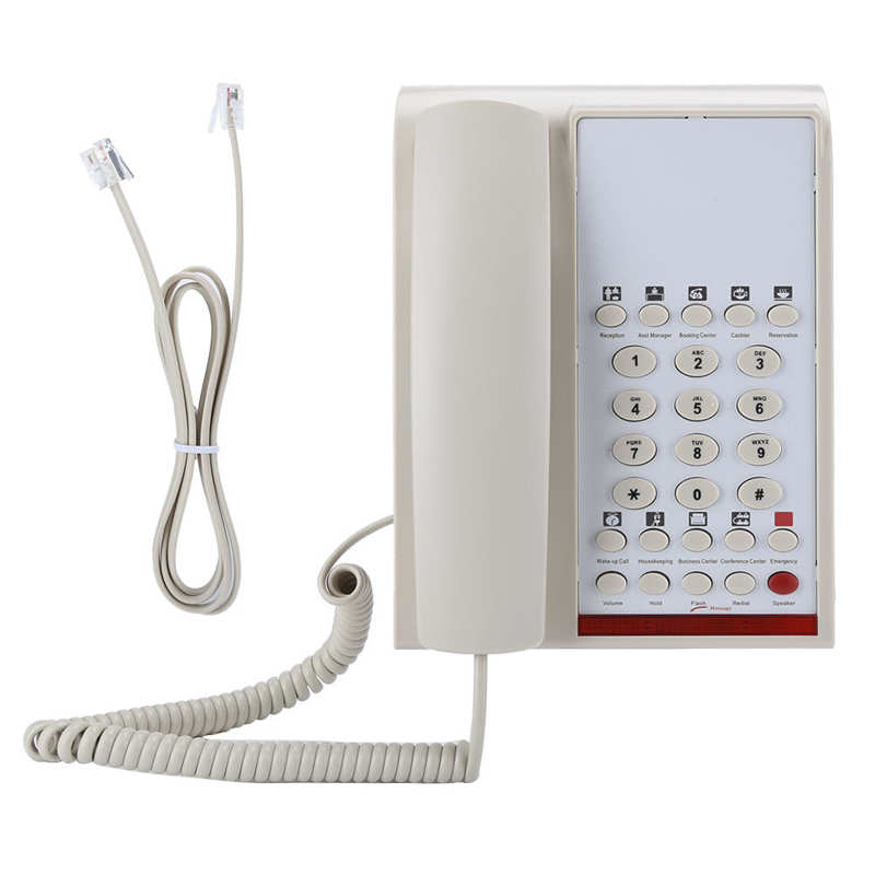 Sn -0009 huishoudelijke kantoor hotel vaste telefoon vaste lijn communicatieapparatuur: Wit