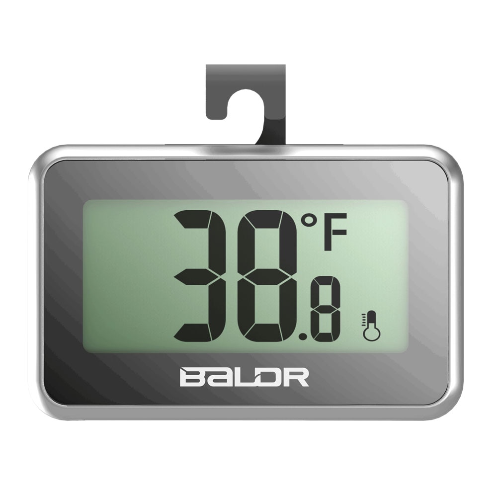 Baldr Zwarte Digitale LCD Probe Koelkast Vriezer Thermometer Thermografiek voor Koelkast Max Min Temperatuur Controleerbare