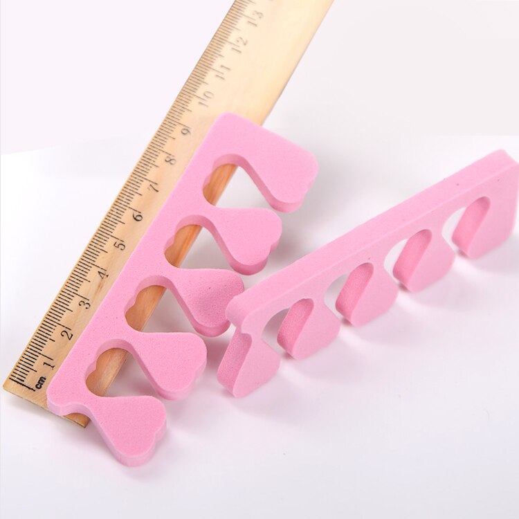 10 stk/pak pink finger splitter blød svamp nail art tæer separatorer negle gel uv værktøj polish manicure pedicure værktøj