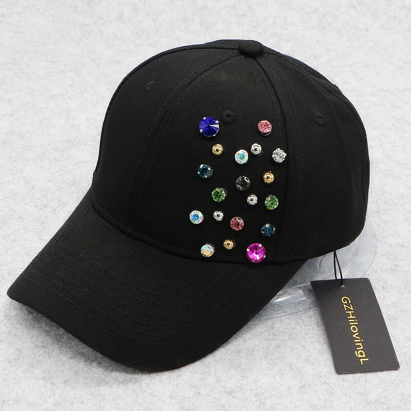 Gzhilovingl bomuld diamant baseball cap snapaback hat til kvinder solid voksen casual piger justerbare baseball caps