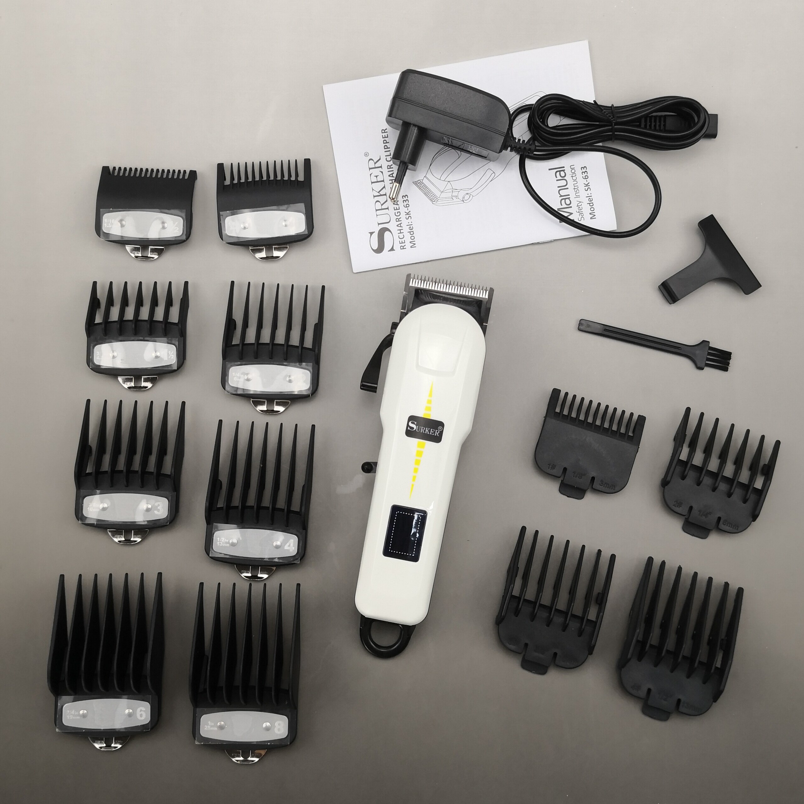 Professionele draadloze tondeuse tondeuse baard snijder haar snijmachine elektrische kapsel voor mannen, kapper, familie