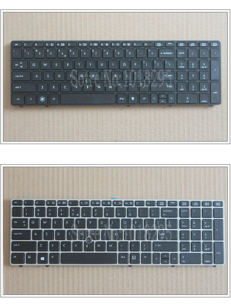 English Keyboard for HP EliteBook 8560p 8570P 8560B 6560b 6565b 6560P US laptop keyboard with border
