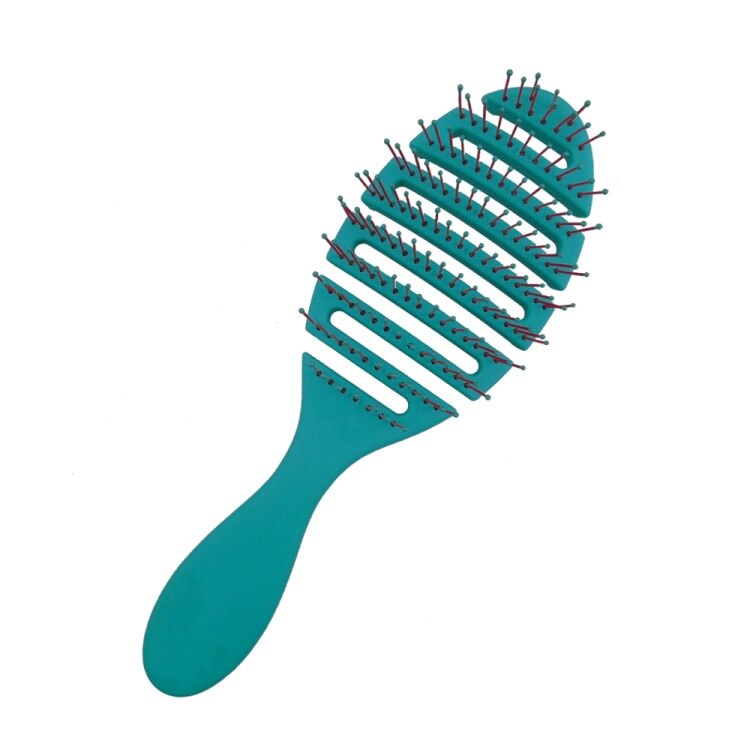 wet brush Comb tool barber Hair Brush Hair Styling Tools Anti Tangled Anti-static Head Massage Hairbrush Magic Comb: Green