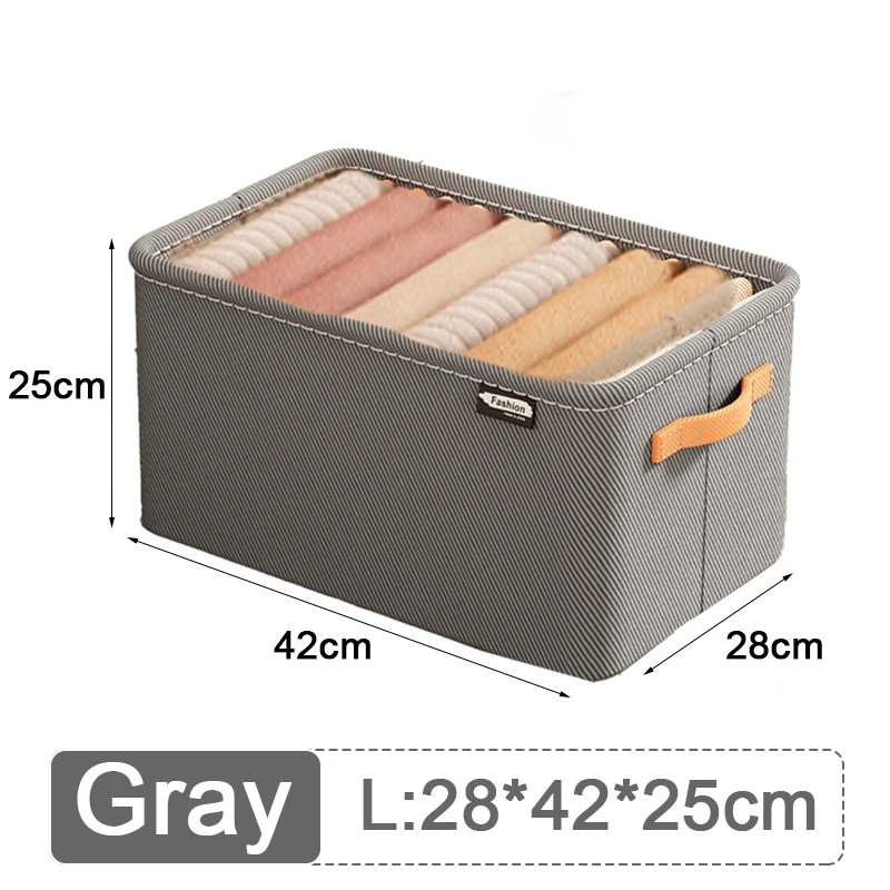 Armarios organizador de ropa, pantalones de gran capacidad, caja de almacenamiento para pantalones vaqueros, cajones de armario, ropa interior, calcetines, camiseta, organizador de guardarropa: Caqui oscuro