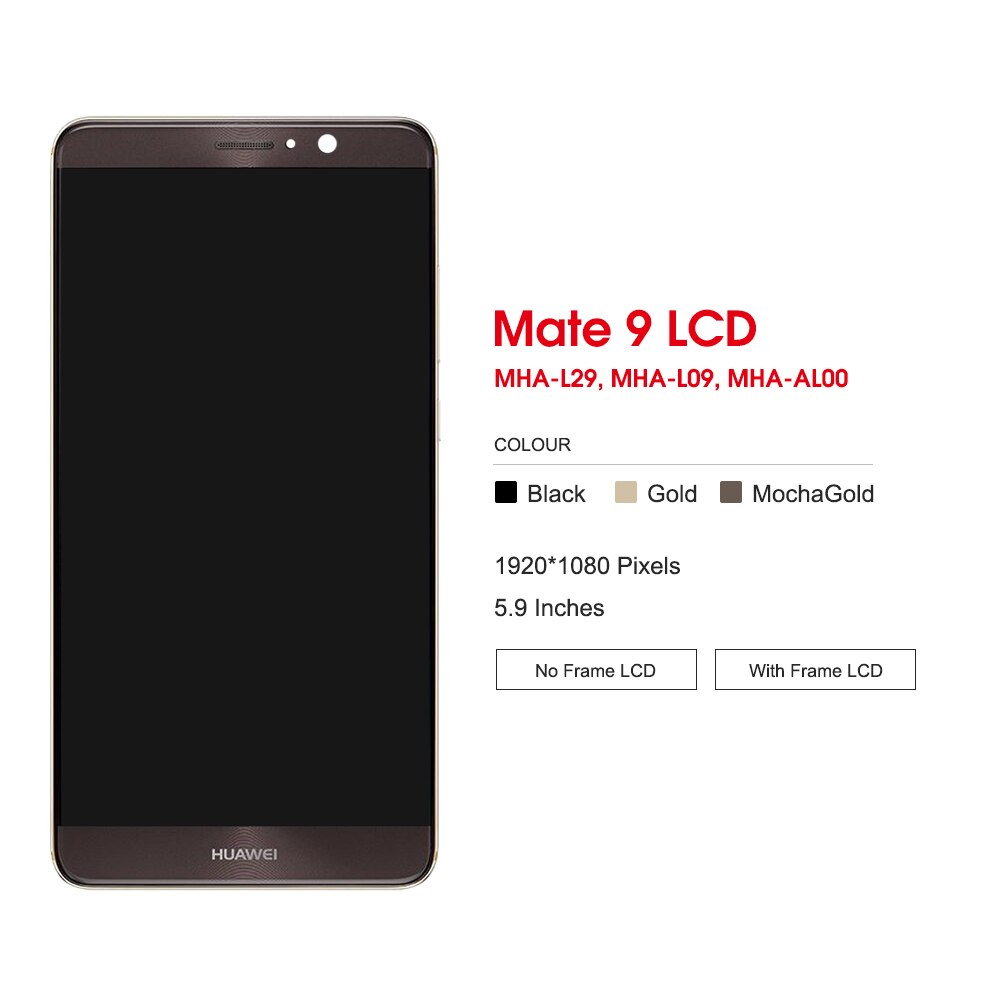 5.9&quot; For Huawei Mate 9 LCD Display Touch Screen Digitizer For HUAWEI Mate 9 MHA-L09 MHA-L29 LCD Screen Replacement Parts