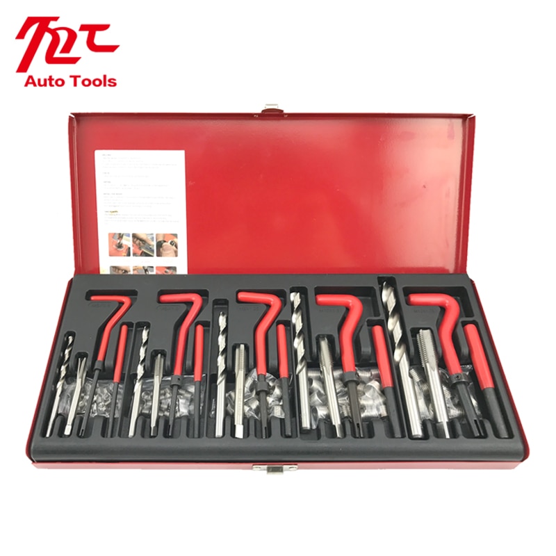 131 Pcs Engine Block Restoring Damaged Thread Repair Tool Kit M5 M6 M8 M10 M12