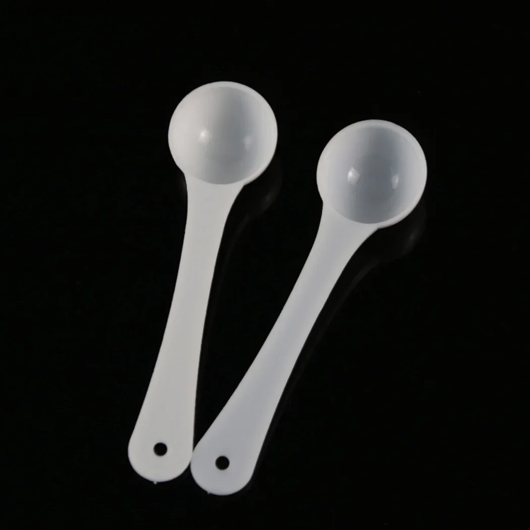 50pcs 1g spoon White Plastic Measuring Spoon reagent spoon Gram Scoop Food Baking Medicine Powder Tea Spoon Tableware