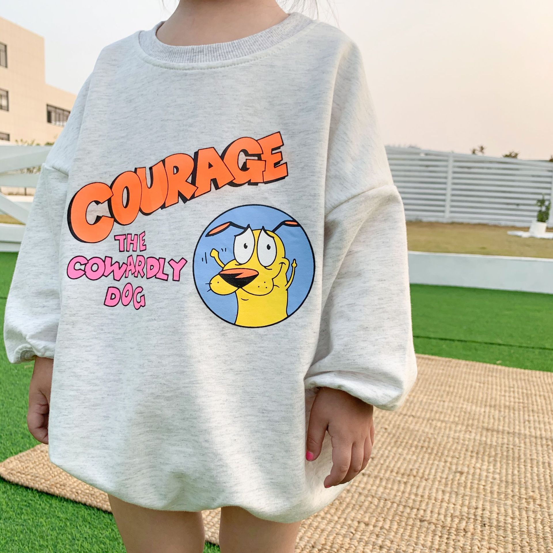 3113 kinderkleding lente en zomer baby meisjes trui koreaanse losse letters t-shirt top bovenkleding voor kinderen 1-7 y