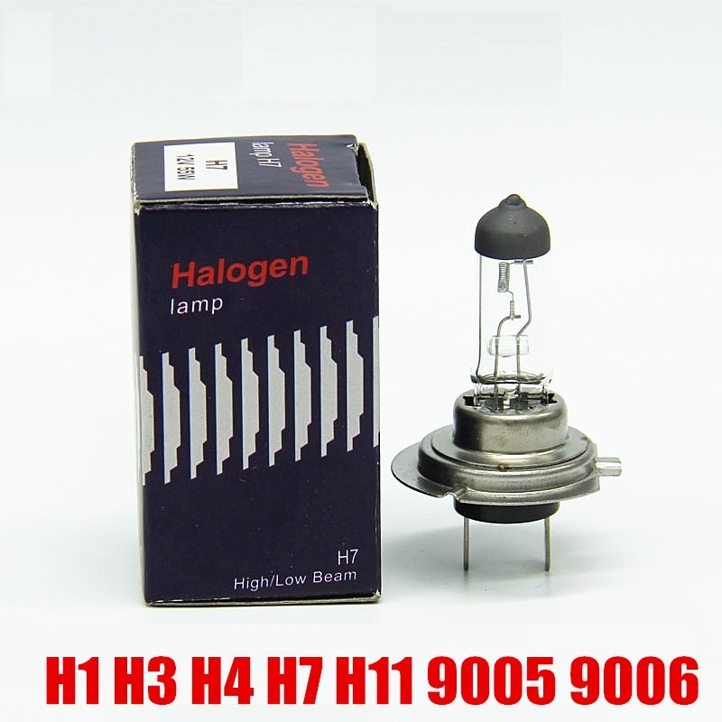 10Pcs 55W Quartz Glas Auto 12V Halogeen H7 H3 H1 9005 9006 H4 H11 Auto Halogeenlamp