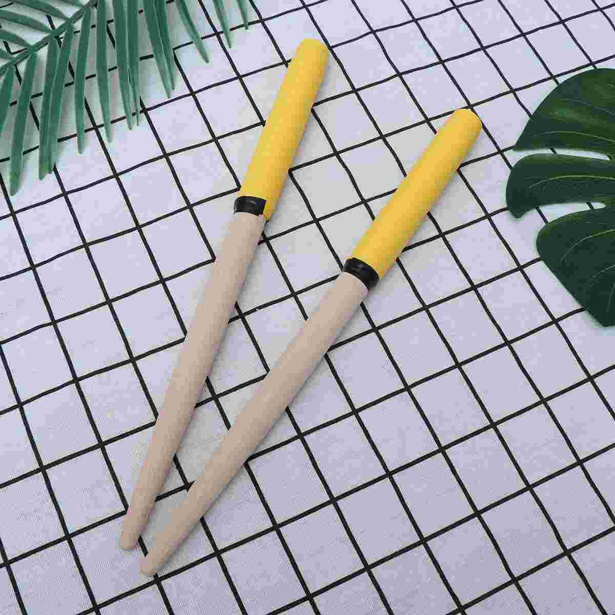 Taiko – baguettes de tambour portables en bois, 35x2cm, 1 paire, bâtons à Percussion légers pour tambour (jaune)