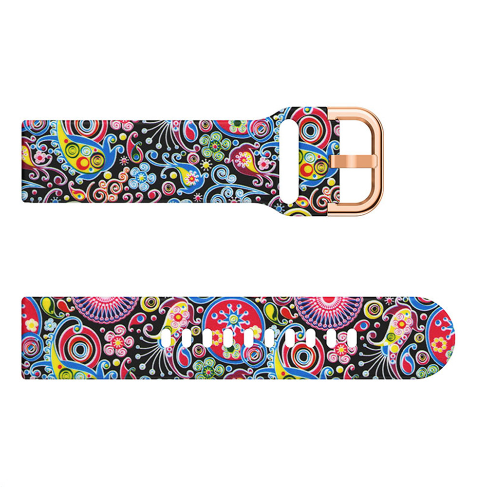 20mm Silicone band for Samsung Galaxy Active 2 44mm 40mm Watch Band Flower Printing For Active 2 Replacement Bracelet Strap