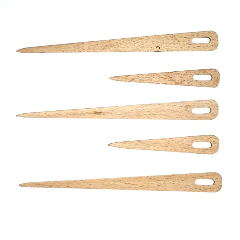 5pcs/set Wood Weaving Shuttle Crochet Needle Hand Loom Stick Tapestry Knitting DIY Craft Tools