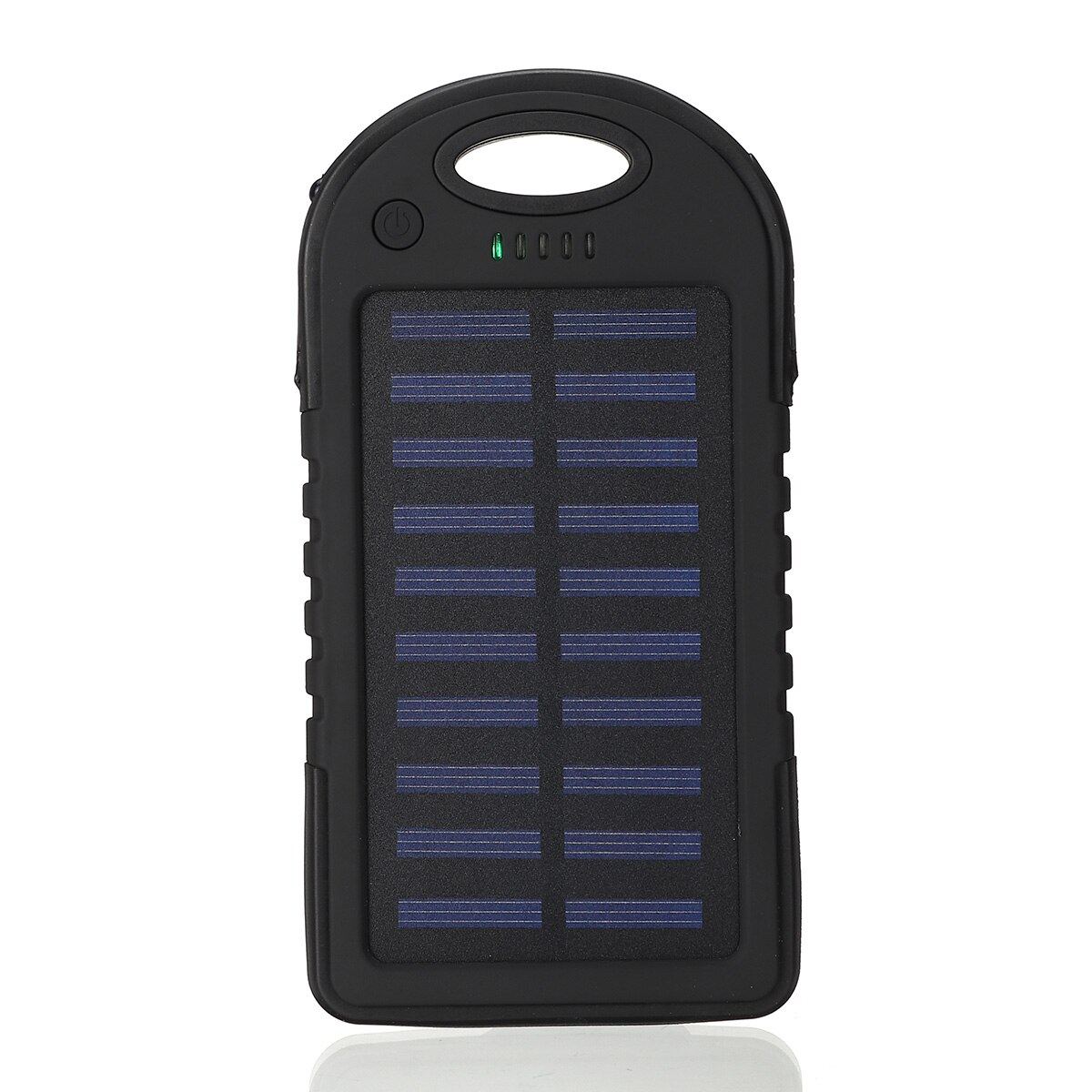LED Solar Panel Portable Waterproof Bank 12000mAh Dual USB Solar Battery bank Portable Cell Phone Charger: Black