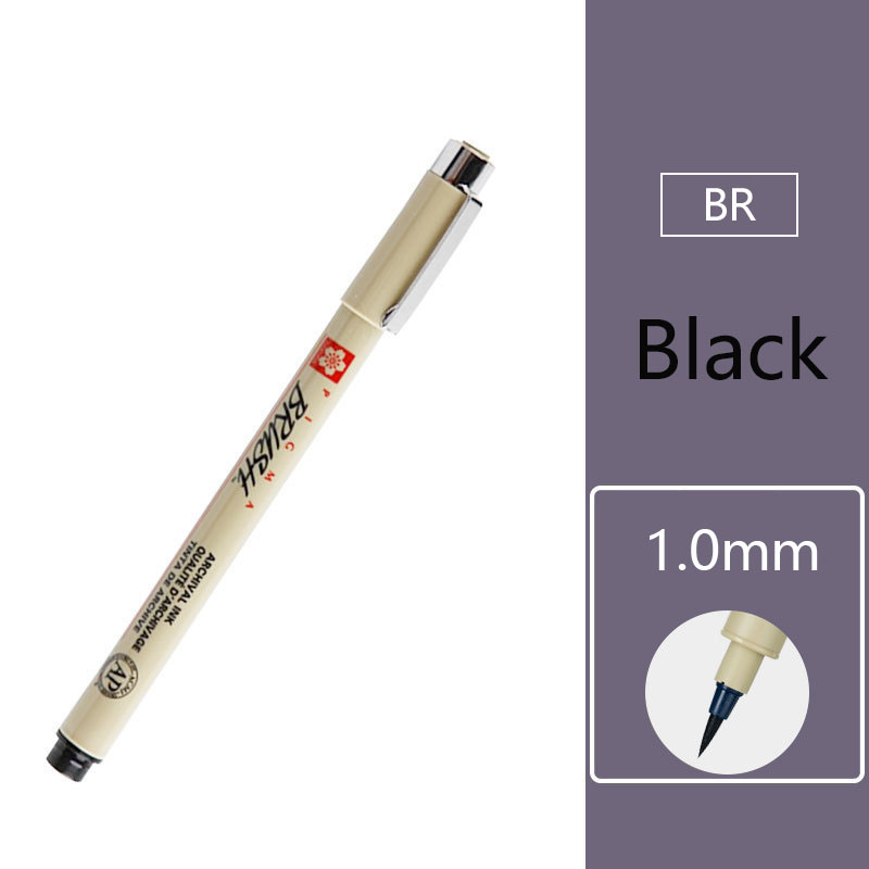 Waterproof Sketch Micron Comics Art Marker Pen Pigment Liner Water Based Drawing Handwriting School Office Japanese Stationery: BR