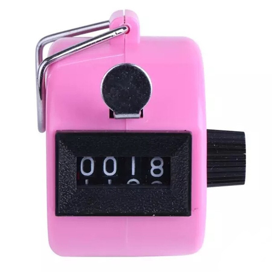 Digital Hand Held Tally Clicker Counter 4 Digit Number Clicker Golf Chrome Finger Hand Ring Knitting Row Tally Counter Pedometer