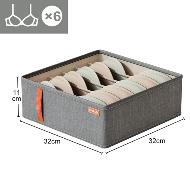 Cabinet Drawer Organizer Underwear Socks Clothing Storage Box Wardrobe Organizer Clothes Pants Bra Socks Storage Organizers: light yellow