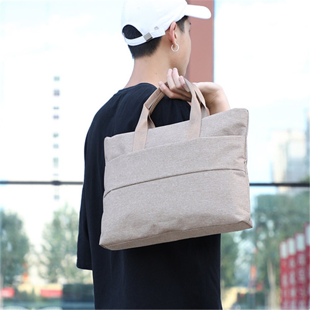 Grote capaciteit unisex laptoptas handtas lichtgewicht een-schouder aktetas zakelijke casual dossier notebook tas voor 13 inch tote