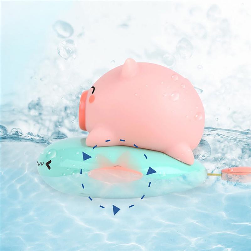 1Pc Baby Bad Speelgoed Clockwork Varken Speelgoed Water Bad Wind-Up Drijvende Speelbal Voor Peuter Zwemmen Zwemmen