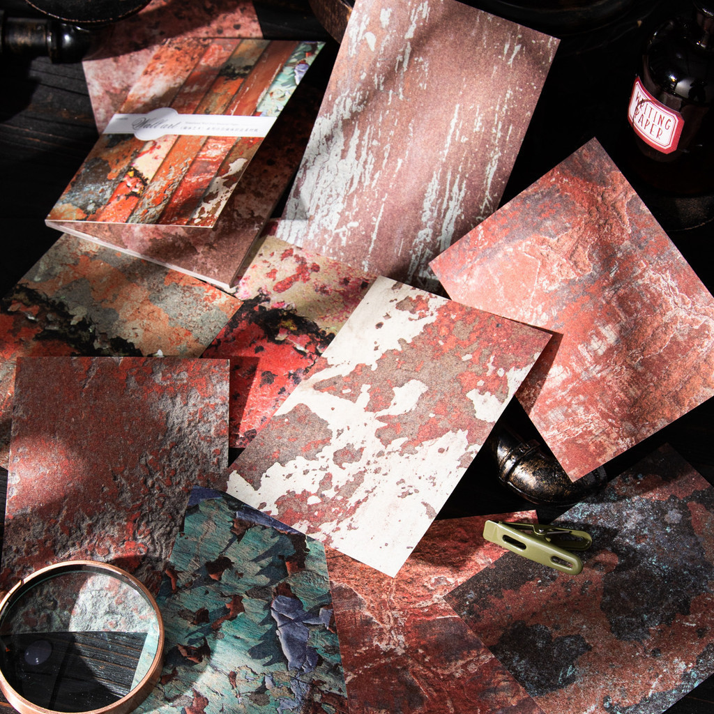 Kit de suministros de álbum de recortes Vintage, papel artesanal decorativo estético para planificadores, Collage, 30 piezas