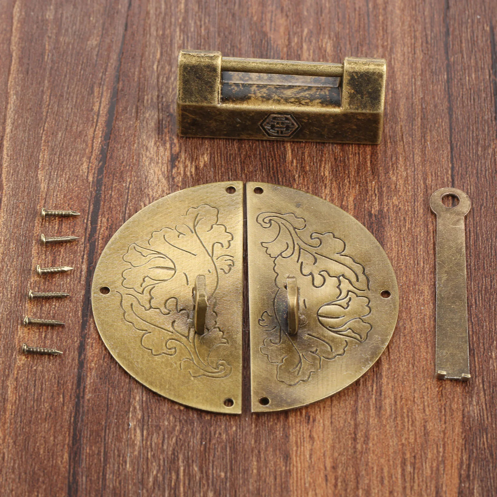 Antieke Meubels Decoratieve Hangslot Chinese Oude Lock Antieke Doos Toggle Klink Hasp Gesp Sluiting Voor Sieraden Houten Doos Hardware
