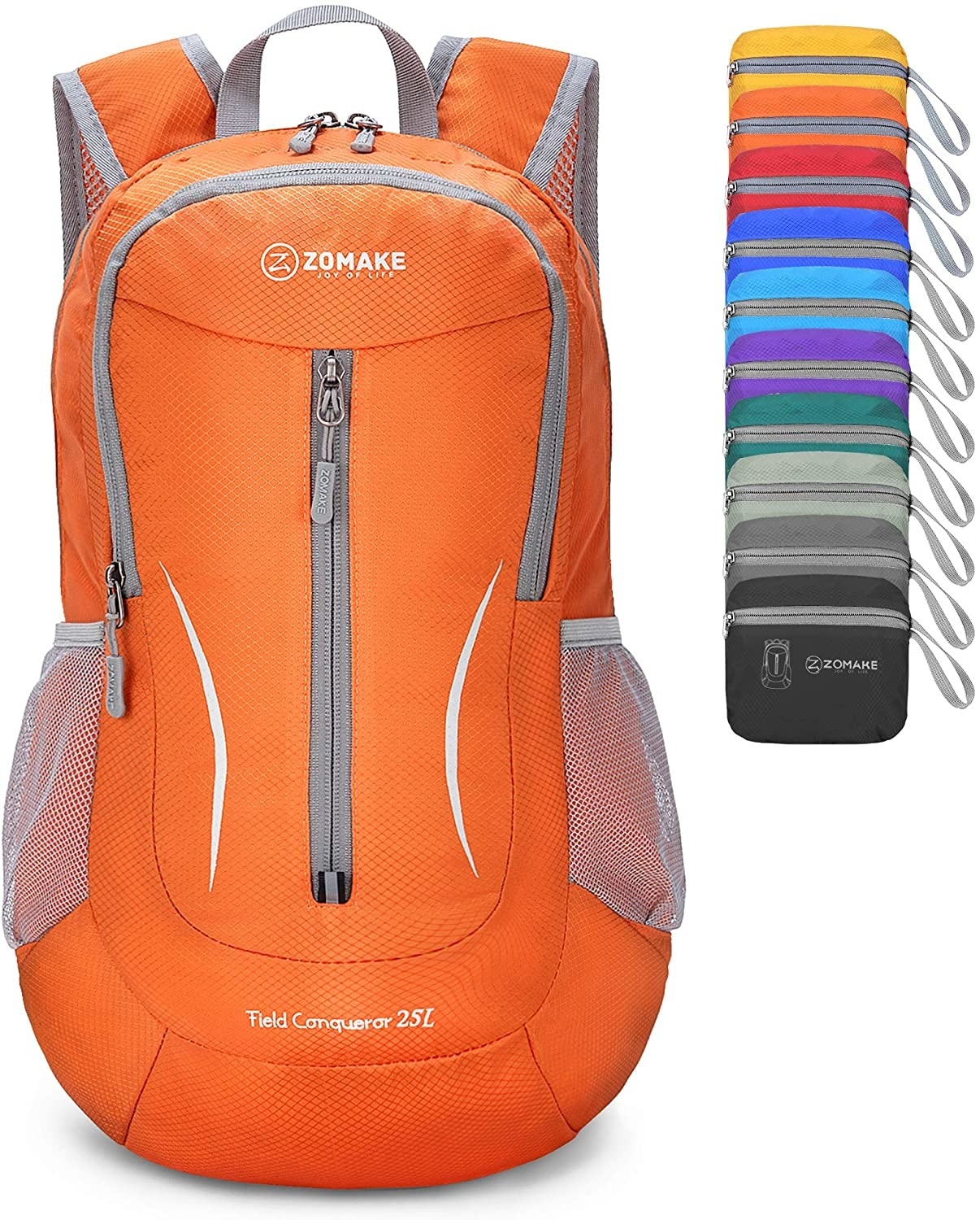Zomake-Mochila pequeña, ligera de 25 litros, puede sostener, adecuada para mujeres y hombres: Orange