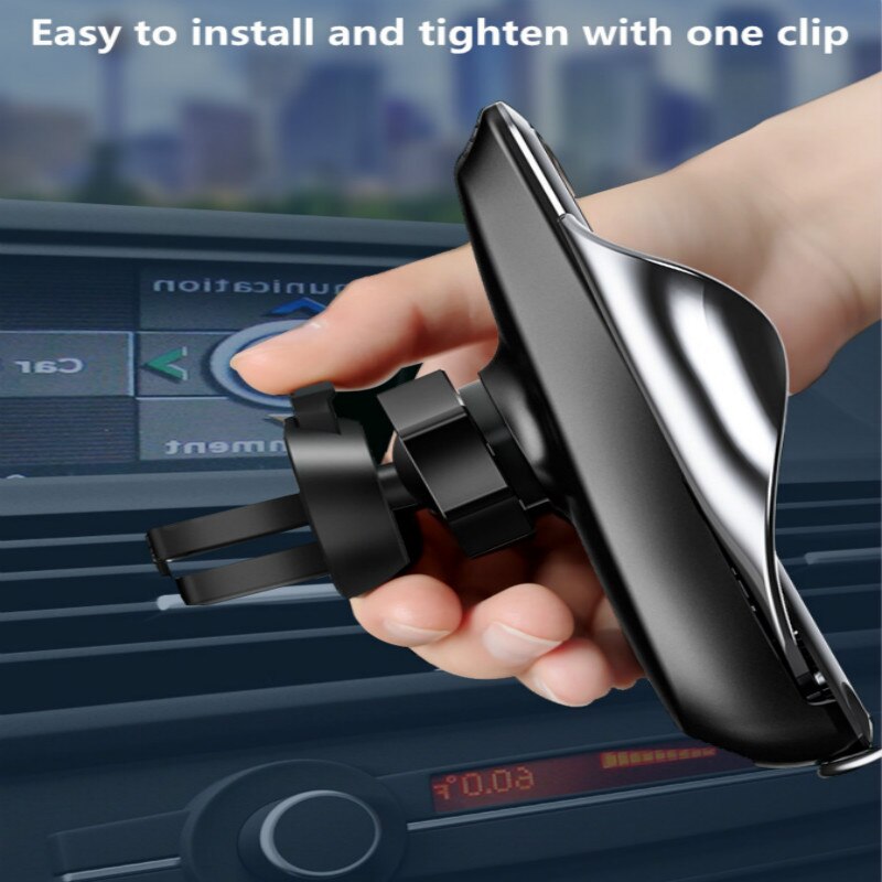 Automatic Clamping 15W Fast Car Wireless Charger for Samsung S20 S10 iPhone 11 Pro XS XR X 8 Infrared Sensor Phone Holder Mount