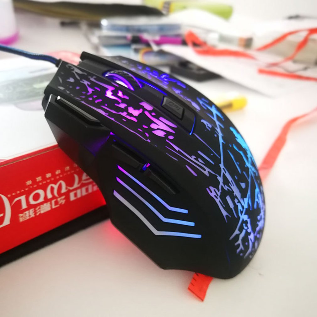5500DPI 7 Buttons LED Backlight Optical USB Wired Mouse Gamer Mice Laptop PC Computer Mouse Gaming Mouse for Pro Gamer