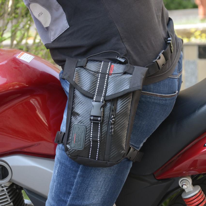 Motorcykeltaske vandtæt oxford lår talje ben taske motorcykel fanny pack - sort alforjas para moto: Default Title