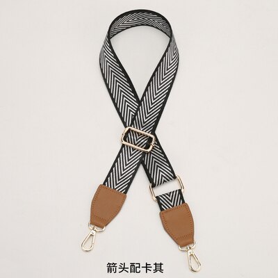 3.8cm zwarte witte strepen nylon katoenen stoffen tas riem diy enkele schoudertas riem handvat 88 ~ 140cm verstelbaar: 8