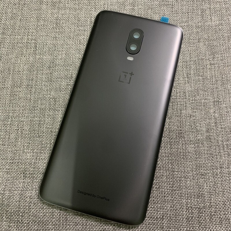 Original Back Glass Cover Oneplus 6 6T Battery Cover Door One PLUS 6 Housing Rear Panel Case Oneplus 6T Back Battery Cover: 6T-Matte Black