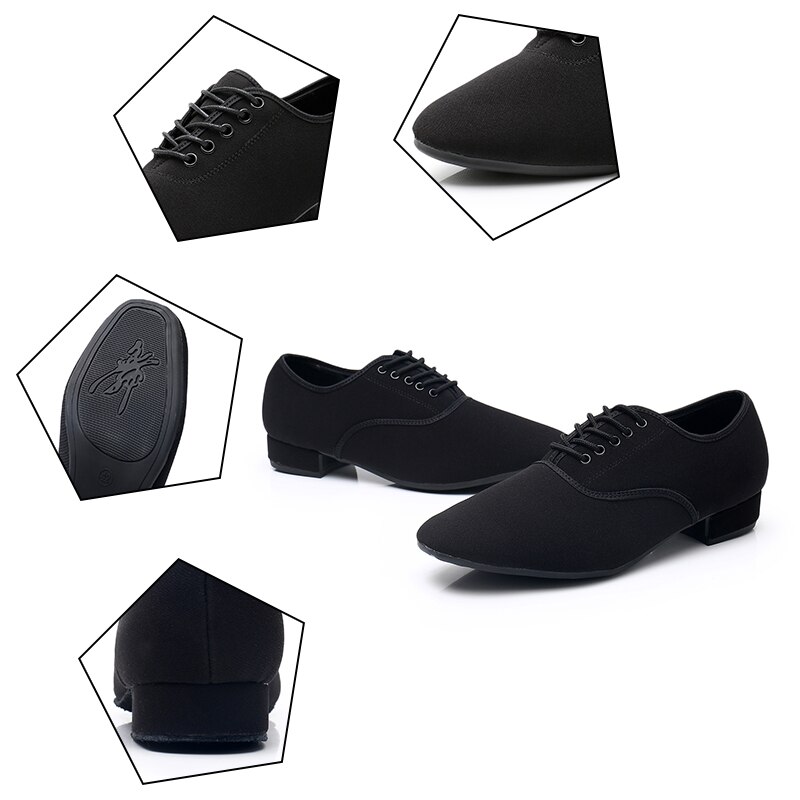 Hipposeus Men Dance Shoes Boys Ballroom Latin shoes Breathable Fabric Modern Tango Jazz Performance Practise shoes