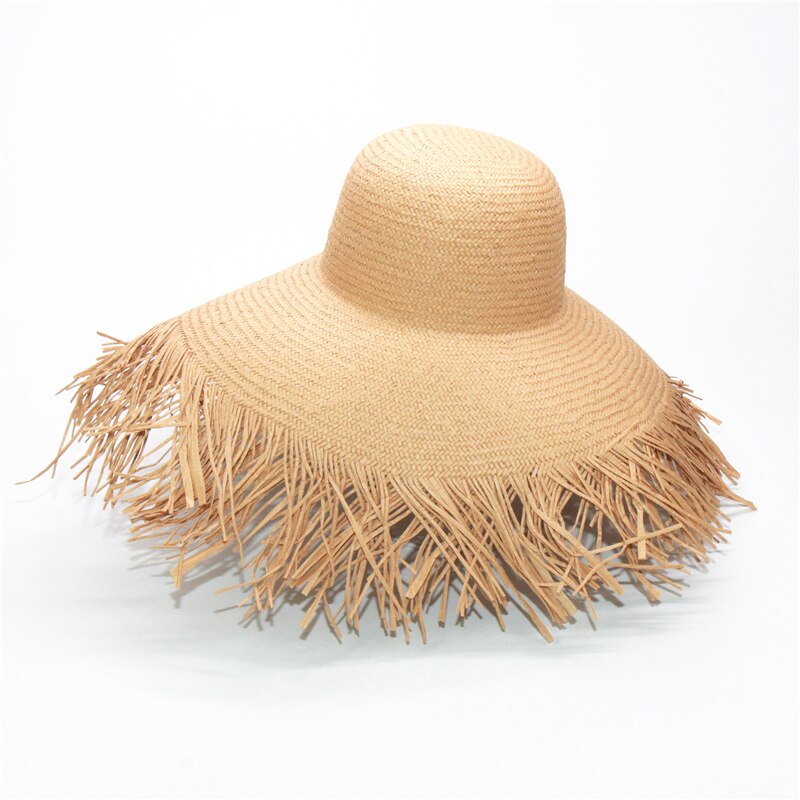 Sombreros de playa esponjosos de 9 colores para mujer, sombreros de Sol de ala ancha para verano, accesorios de playa para vacaciones, , NH967: camel