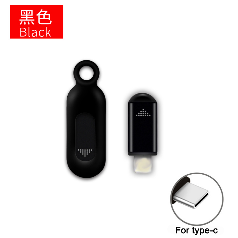 IR Appliances Wireless Infrared Remote Control Adapter Mobile Infrared phone Transmitter For IPhone/Micro USB/Type-C: For Type-c black